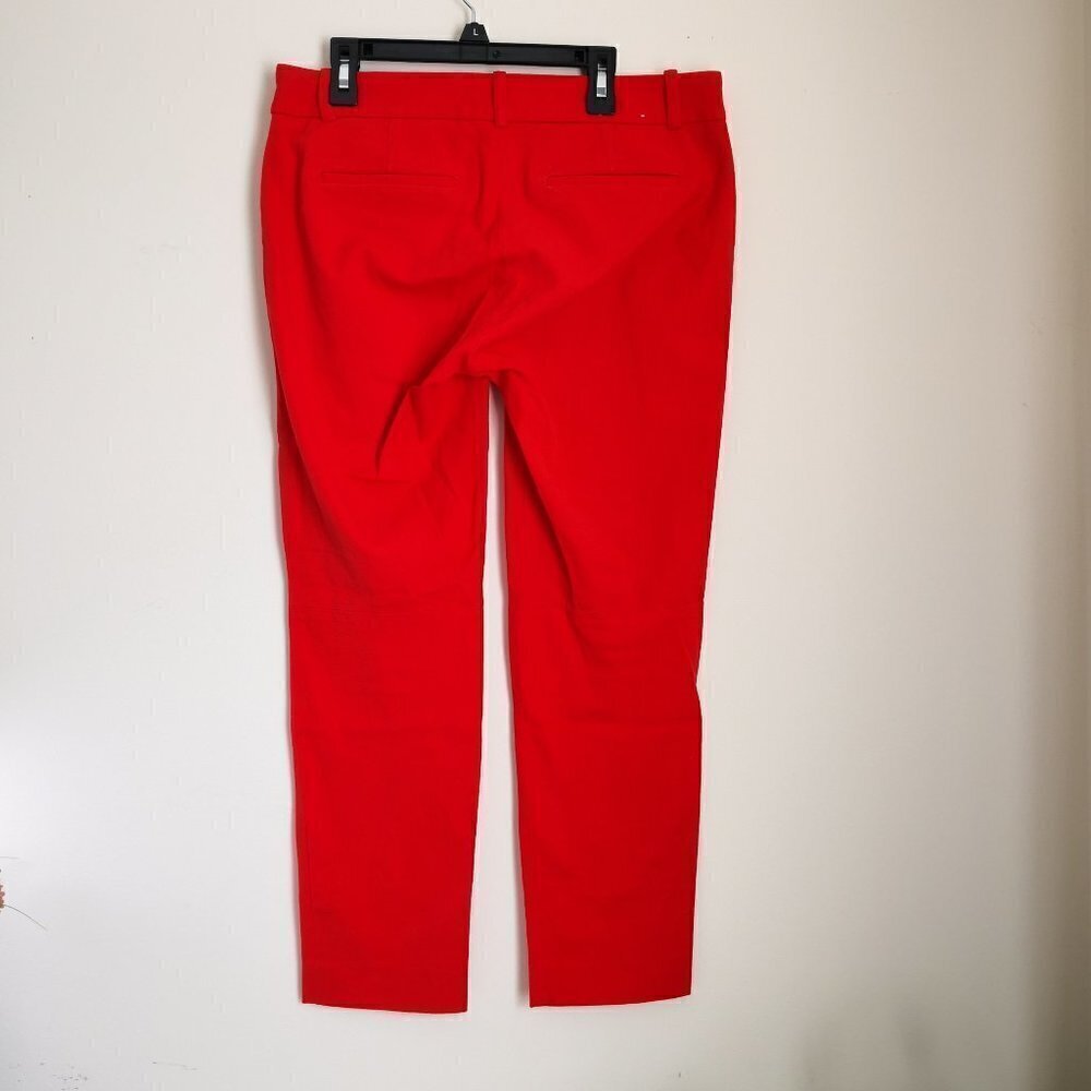 J. Crew Cotton Cropped Pant Scarlet Red Size 6 - Picture 2 of 4